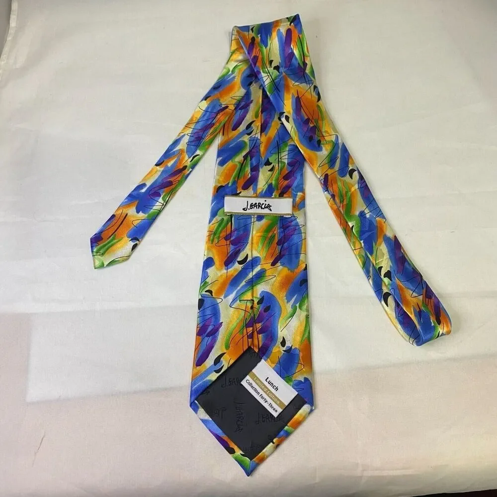 #6628 J Garcia Multicolored Mens Necktie, Tie